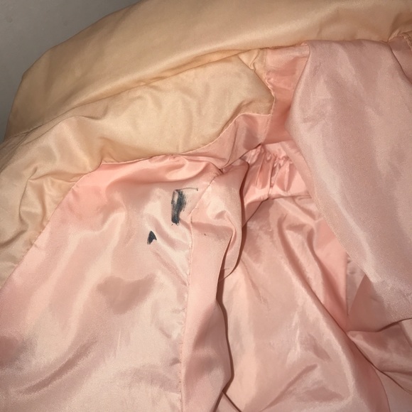 Baby Peach Pink Bubble Long Ruffled Winter Jacket - Picture 14 of 16